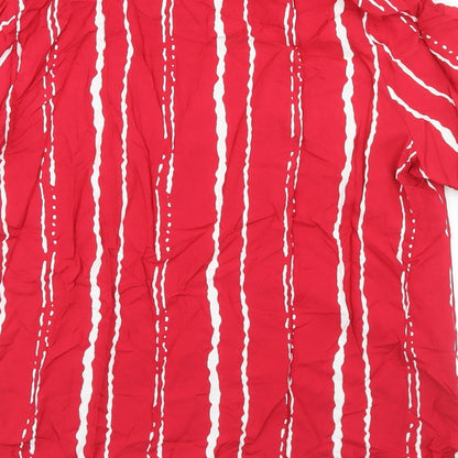 Womens UK Size 18 Afibel Red Basic Blouse