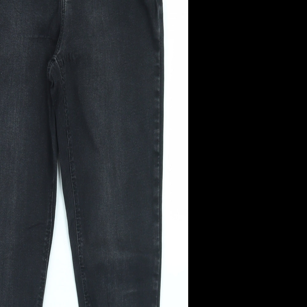 Denim Co Womens Black  Cotton Skinny Jeans Size 12 L26 in Regular Button