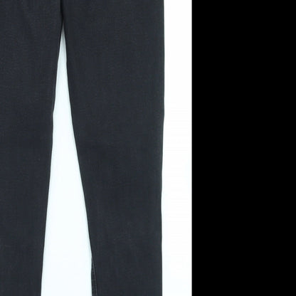 Denim Co Womens Black  Cotton Skinny Jeans Size 12 L26 in Regular Button