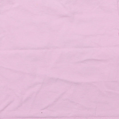 Fruit of the Loom Girls Pink  100% Cotton Basic T-Shirt Size 12-18 Months Round Neck Pullover - London, Butterflies