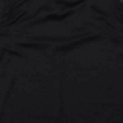 Womens UK Size L Preworn Black Basic Blouse