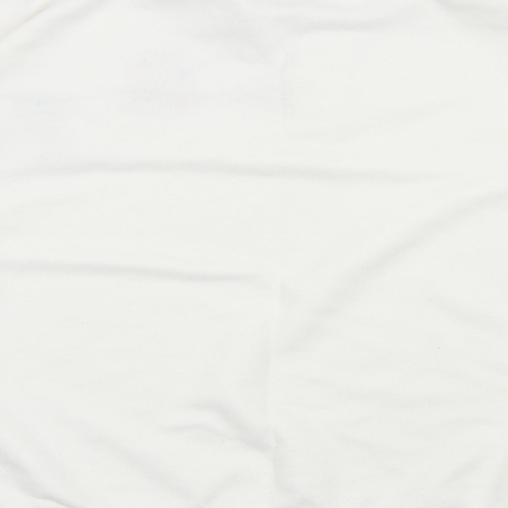 Suffle Womens White  Polyester Pullover Sweatshirt Size L  Pullover