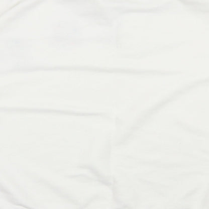 Suffle Womens White  Polyester Pullover Sweatshirt Size L  Pullover