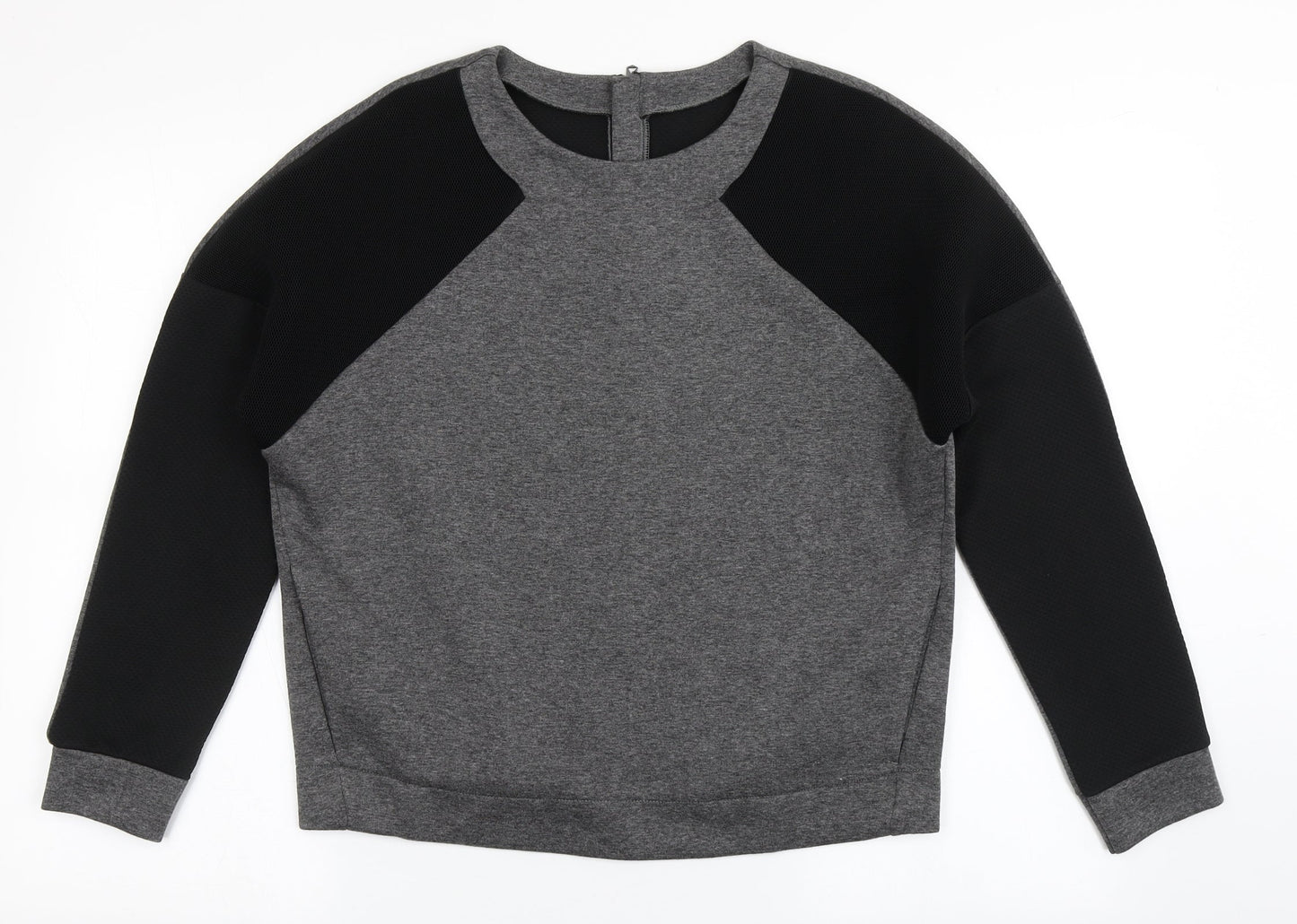 United Colors of Benetton Womens Grey  Polyester Pullover Sweatshirt Size S  Pullover