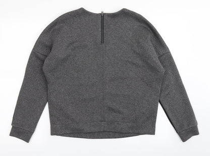 United Colors of Benetton Womens Grey  Polyester Pullover Sweatshirt Size S  Pullover