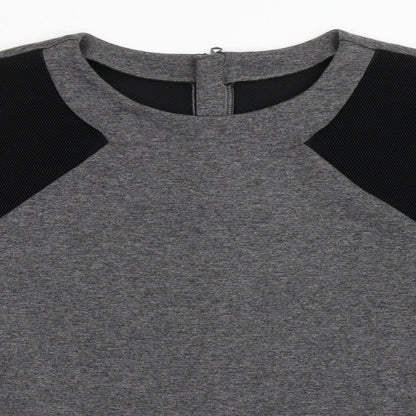 United Colors of Benetton Womens Grey  Polyester Pullover Sweatshirt Size S  Pullover