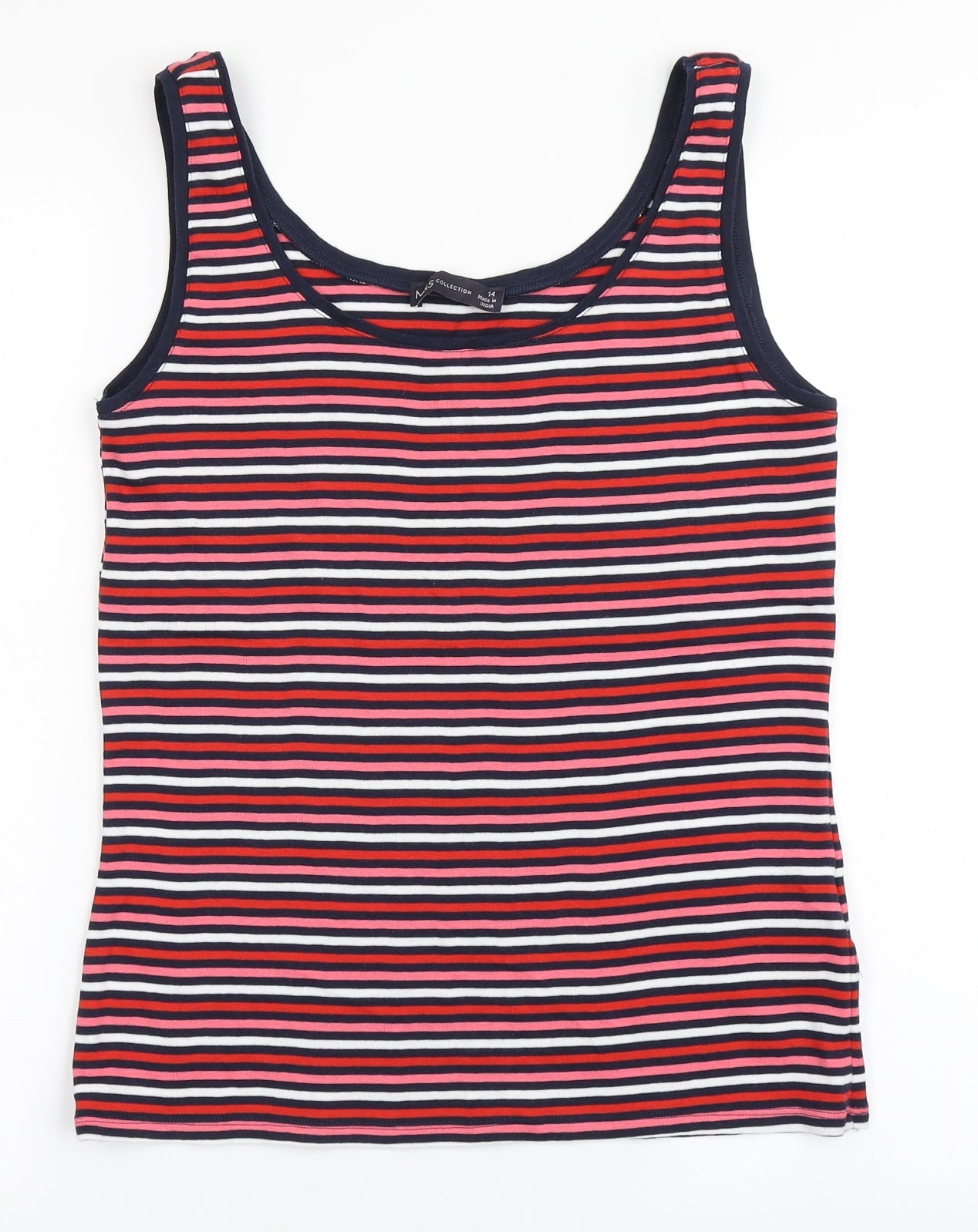 Womens UK Size 14 Marks and Spencer Multicoloured Basic T-Shirt