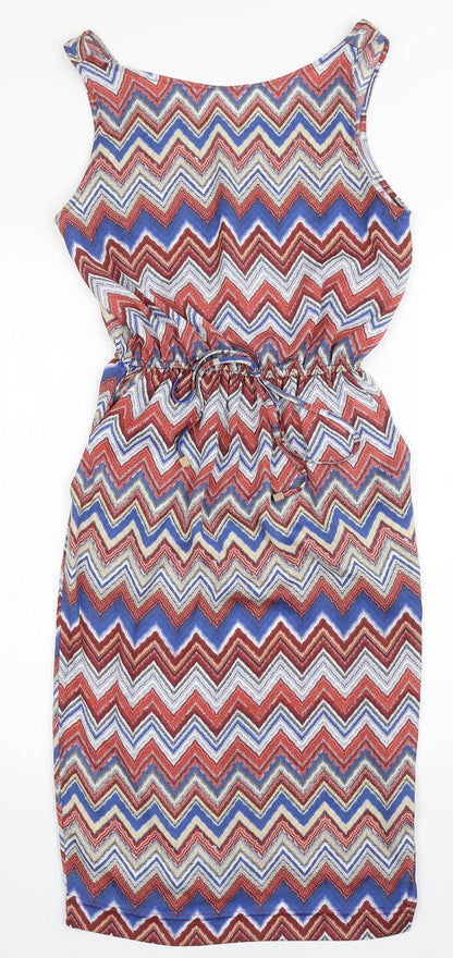 River Island Womens Multicoloured  Polyester Sheath  Size 8  Roll Neck Pullover