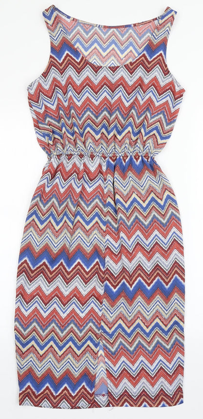 River Island Womens Multicoloured  Polyester Sheath  Size 8  Roll Neck Pullover