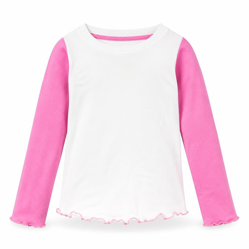 Front view of Skippy-T girls’ white camouflage cotton basic casual, size 9-12, months round neck pullover