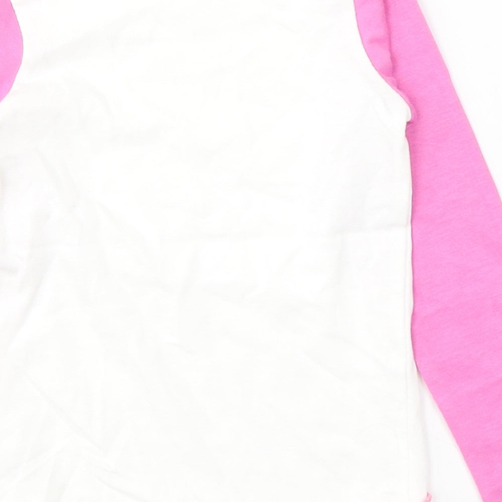 Skippy-T Girls White Camouflage Cotton Basic Casual Size 9-12 Months Round Neck Pullover