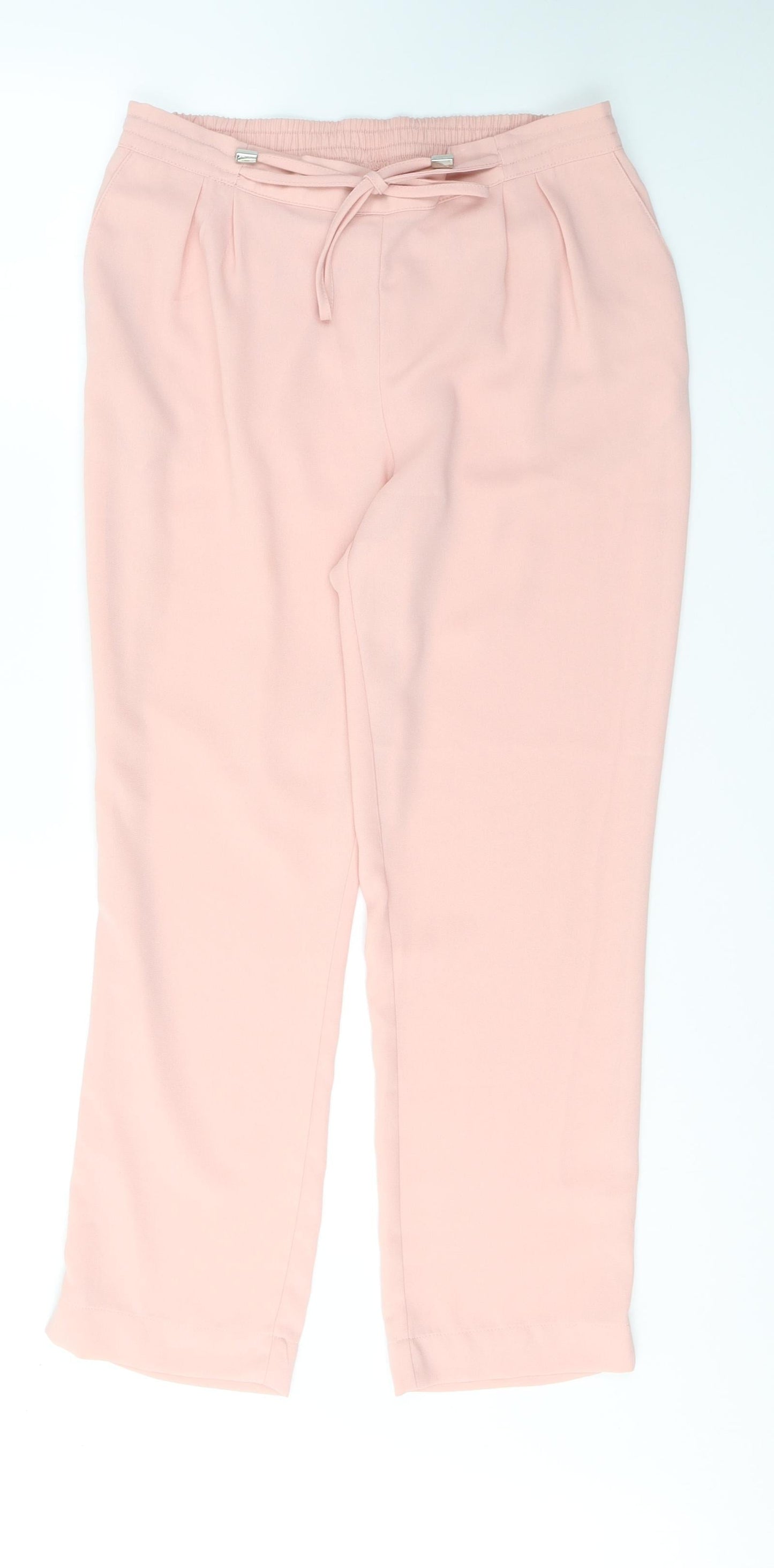 Womens UK Size 12 Damart Regular Fit  Pink Trousers