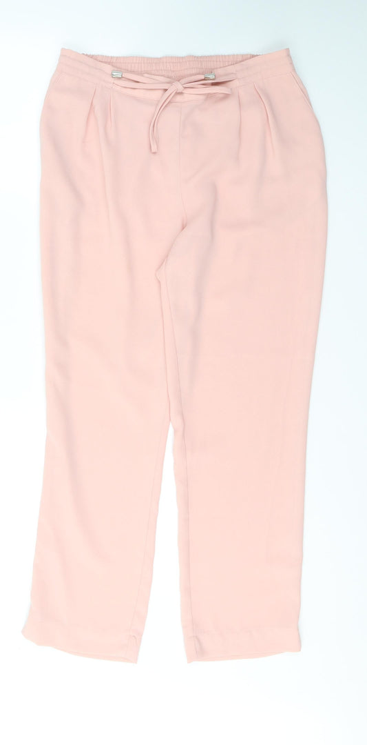 Womens UK Size 12 Damart Regular Fit  Pink Trousers