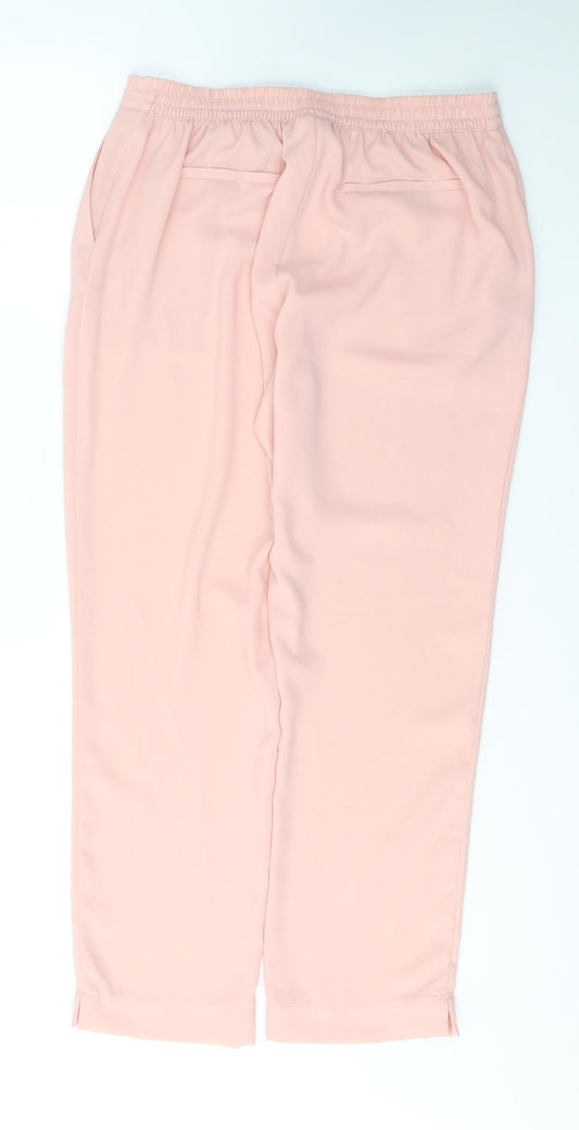 Womens UK Size 12 Damart Regular Fit  Pink Trousers