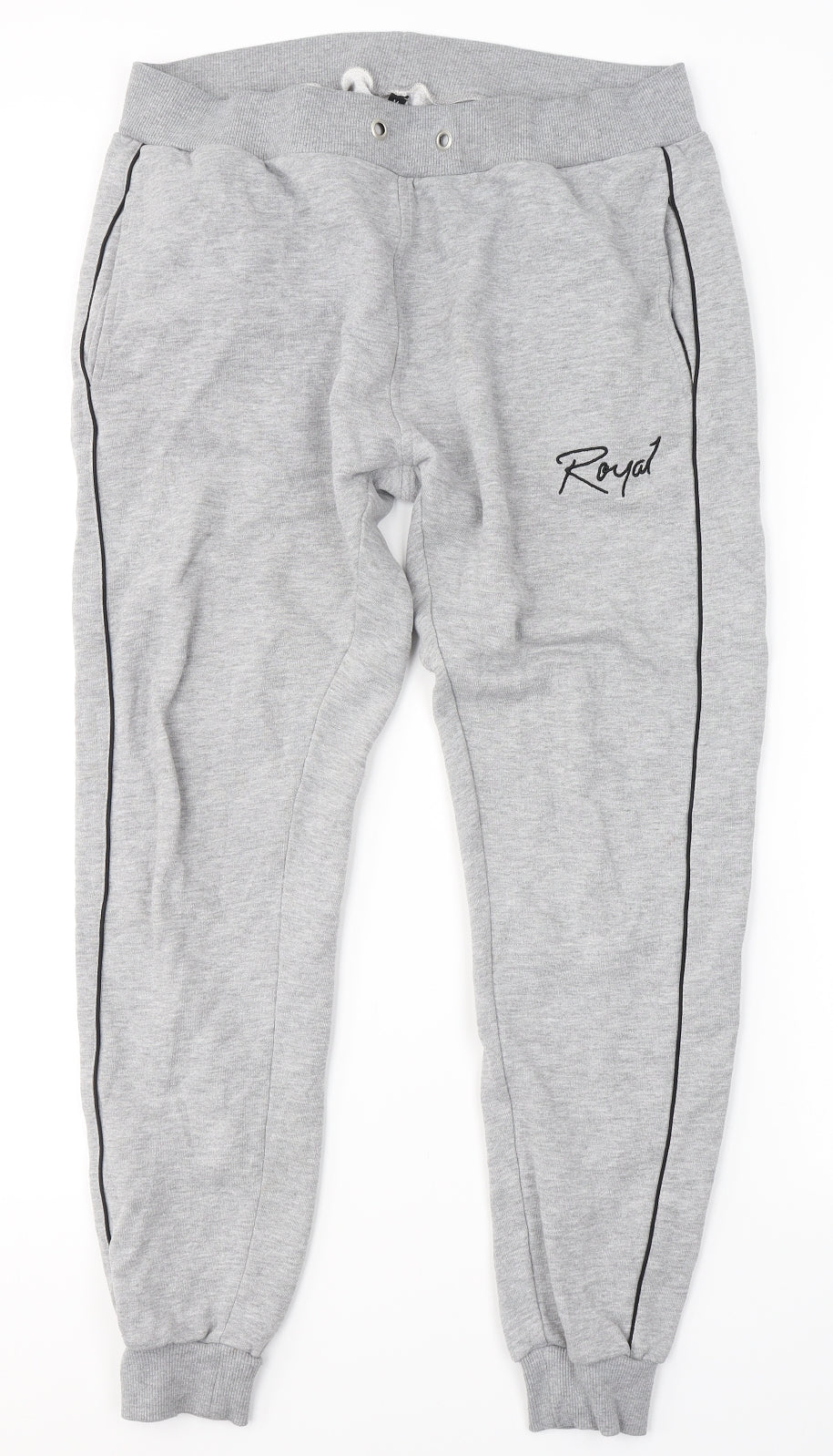 Royal Mens Grey  Polyester Sweatpants Trousers Size M L28 in Regular