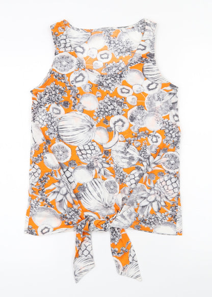 Womens UK Size 8 Dorothy Perkins Orange Basic Tank