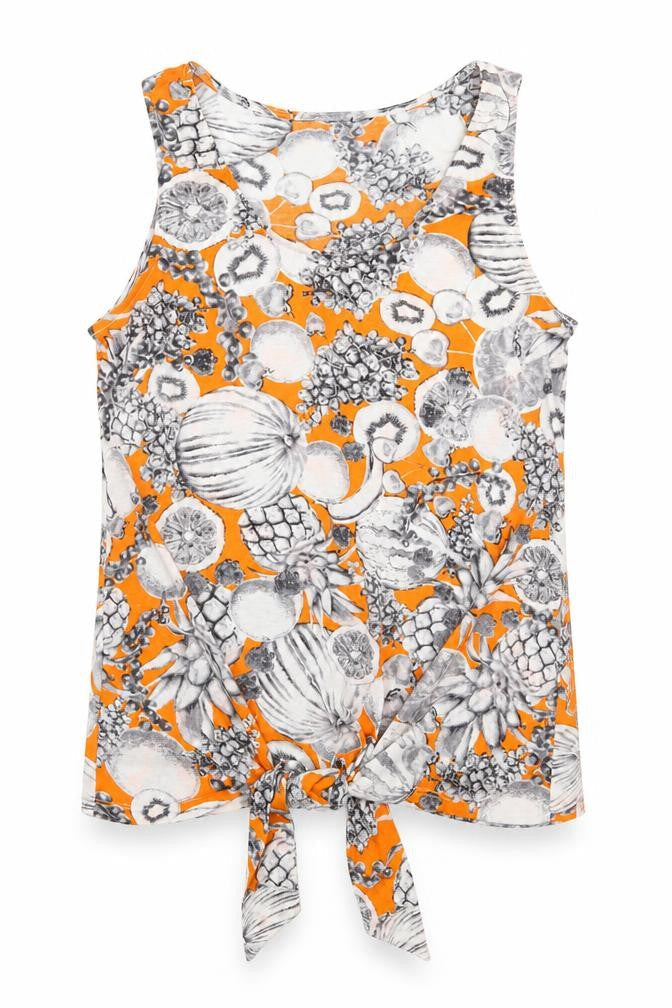 Womens UK Size 8 Dorothy Perkins Orange Basic Tank