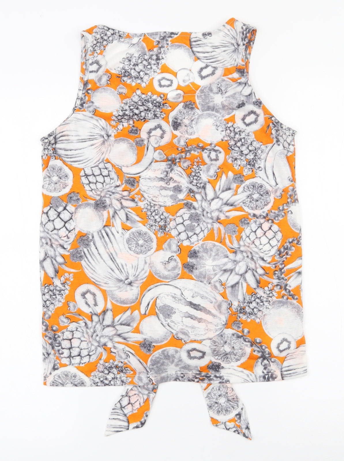 Womens UK Size 8 Dorothy Perkins Orange Basic Tank