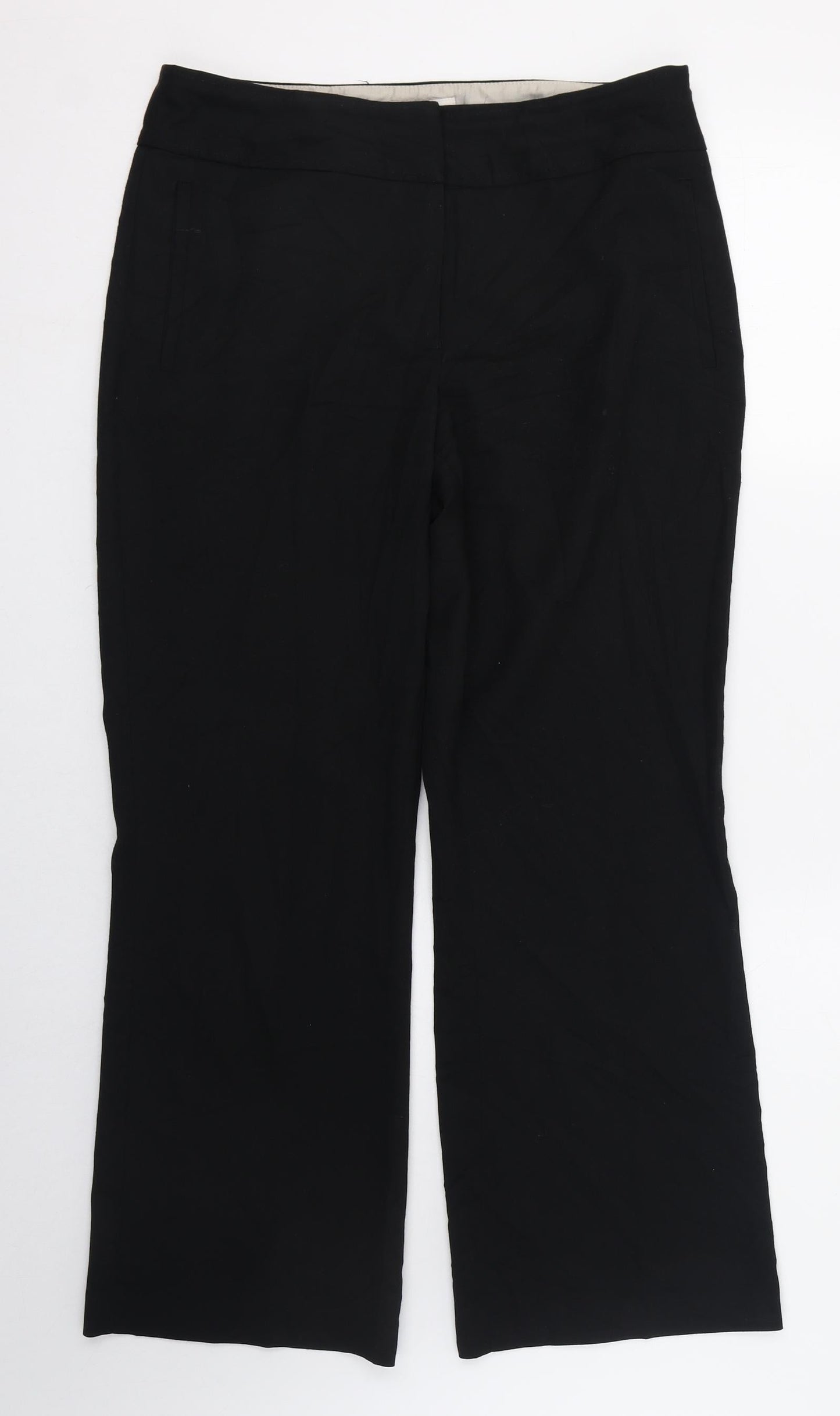 Womens UK Size 10 NEXT Regular Fit  Black Trousers