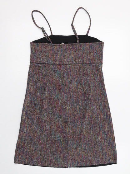 ASOS Womens Multicoloured  Polyester Tank Dress  Size 6  Square Neck Pullover