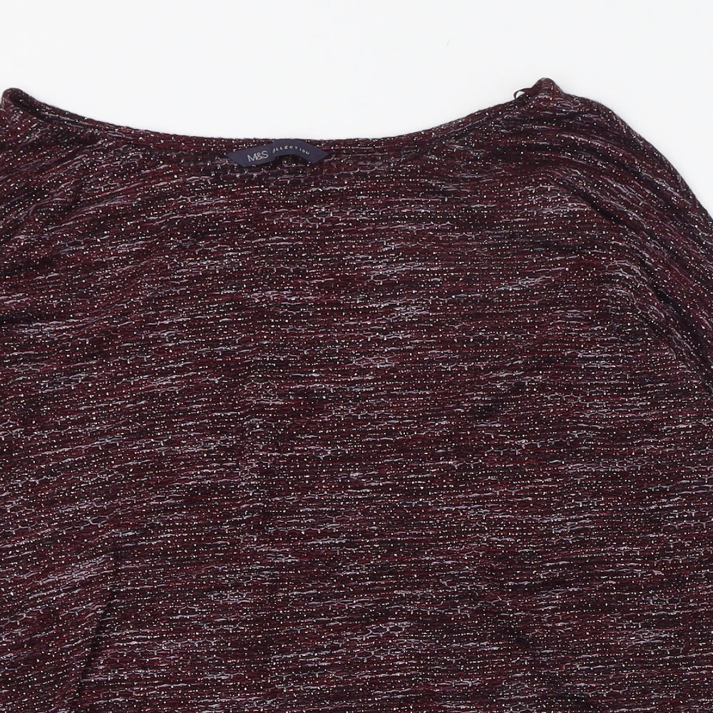 Womens UK Size 8 Marks and Spencer Purple Basic T-Shirt