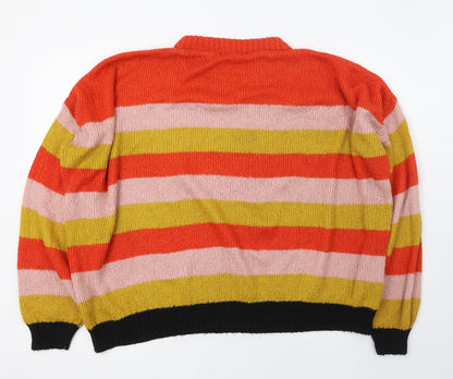 Womens UK Size 8 Missguided Multicoloured Pullover Jumper