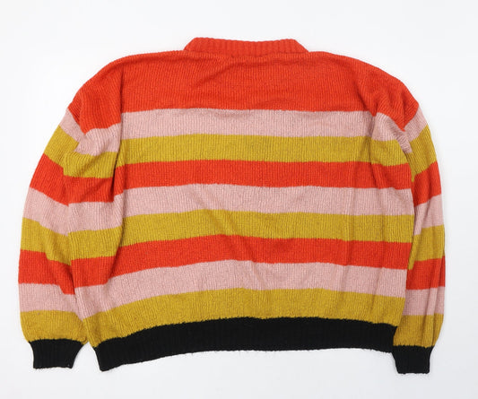 Womens UK Size 8 Missguided Multicoloured Pullover Jumper