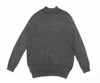 F&F Womens Grey High Neck  Viscose Pullover Jumper Size 8