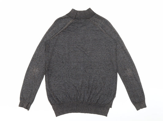 F&F Womens Grey High Neck  Viscose Pullover Jumper Size 8