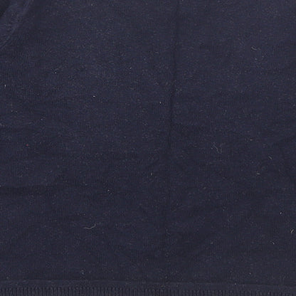 School Life Girls Blue V-Neck  Cotton Cardigan Jumper Size 5 Years  Button