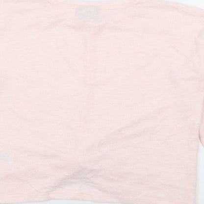 Matalan Girls Pink Crew Neck  Viscose Pullover Jumper Size 10 Years