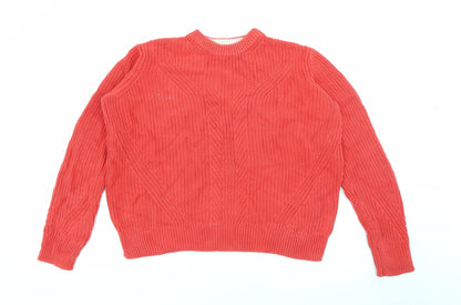 Womens UK Size M Marks and Spencer Red Pullover Jumper
