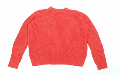 Womens UK Size M Marks and Spencer Red Pullover Jumper