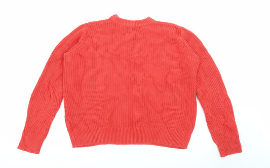 Womens UK Size M Marks and Spencer Red Pullover Jumper