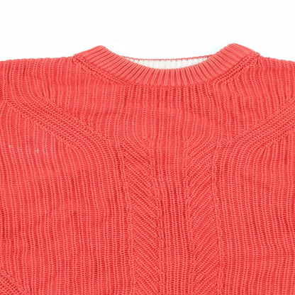 Womens UK Size M Marks and Spencer Red Pullover Jumper
