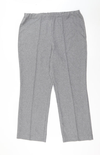 Womens UK Size 12 Preworn Regular Fit Carrot Grey Trousers