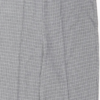 Womens UK Size 12 Preworn Regular Fit Carrot Grey Trousers
