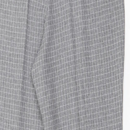 Womens UK Size 12 Preworn Regular Fit Carrot Grey Trousers