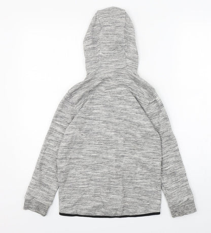 f7f Boys Grey  Cotton Full Zip Hoodie Size 9-10 Years  Zip