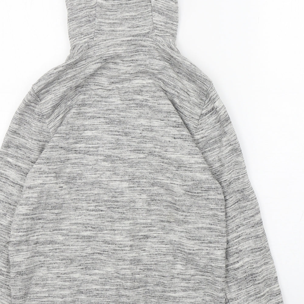 f7f Boys Grey  Cotton Full Zip Hoodie Size 9-10 Years  Zip