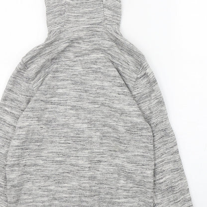 f7f Boys Grey  Cotton Full Zip Hoodie Size 9-10 Years  Zip