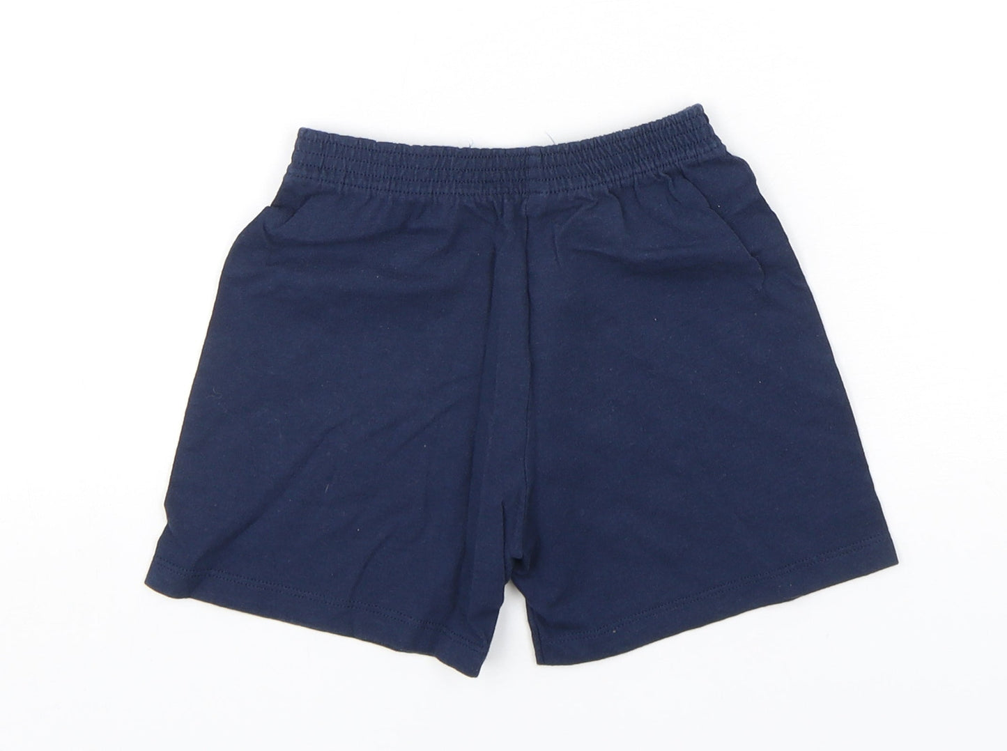 Rabbit Skins Boys Blue  Cotton Sweat Shorts Size 4 Years  Regular Drawstring