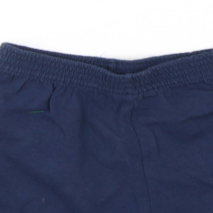 Rabbit Skins Boys Blue  Cotton Sweat Shorts Size 4 Years  Regular Drawstring