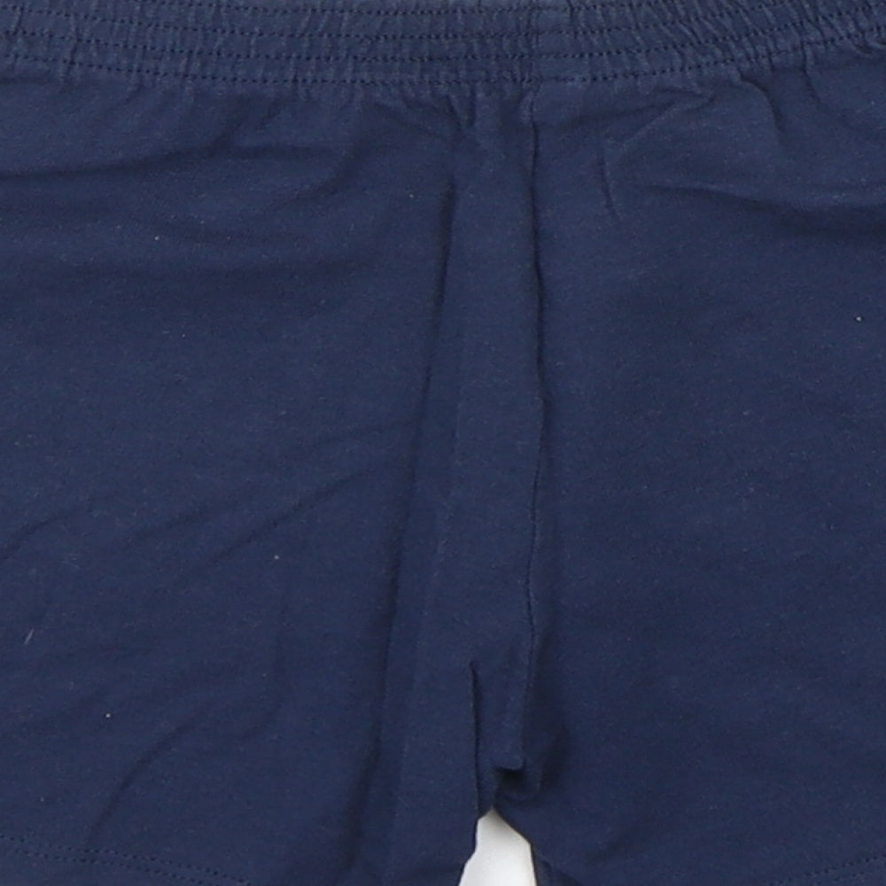 Rabbit Skins Boys Blue  Cotton Sweat Shorts Size 4 Years  Regular Drawstring