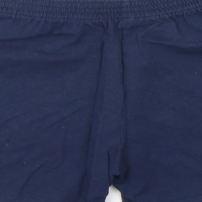 Rabbit Skins Boys Blue  Cotton Sweat Shorts Size 4 Years  Regular Drawstring