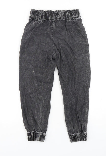 F&F Girls Black  Cotton Straight Jeans Size 5-6 Years  Regular