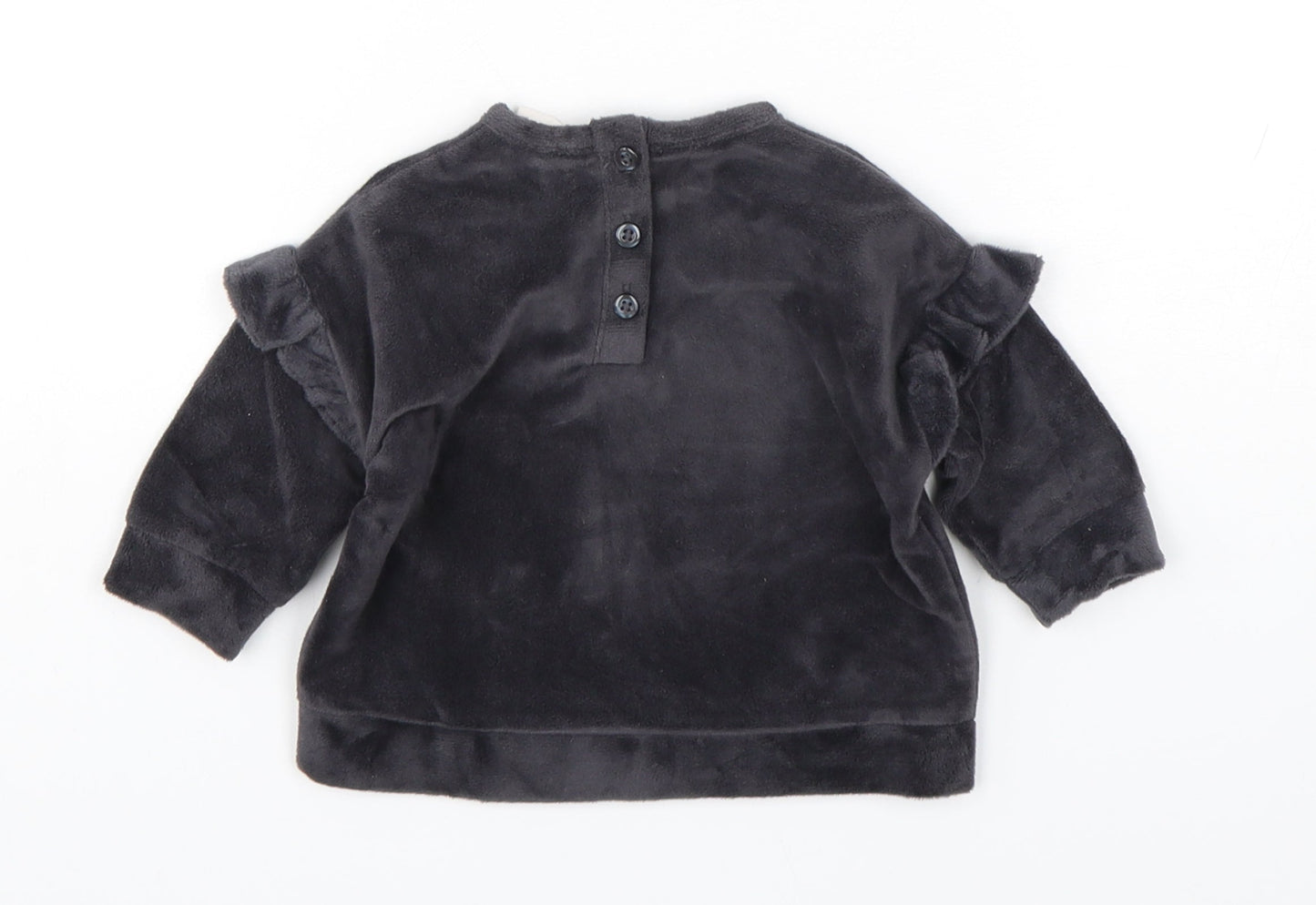 Disney Baby Girls Grey  Polyester Pullover Jumper Size 0-3 Months  Pullover - Minnie Mouse