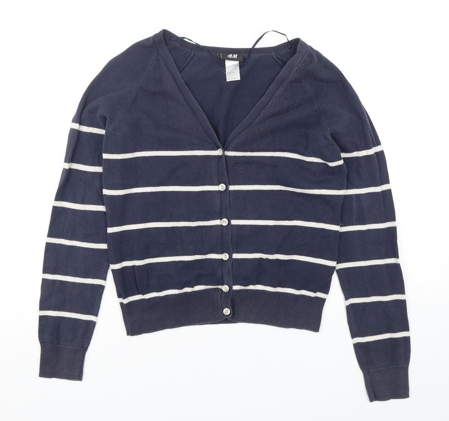 Womens UK Size S H&M Blue Cardigan Jumper