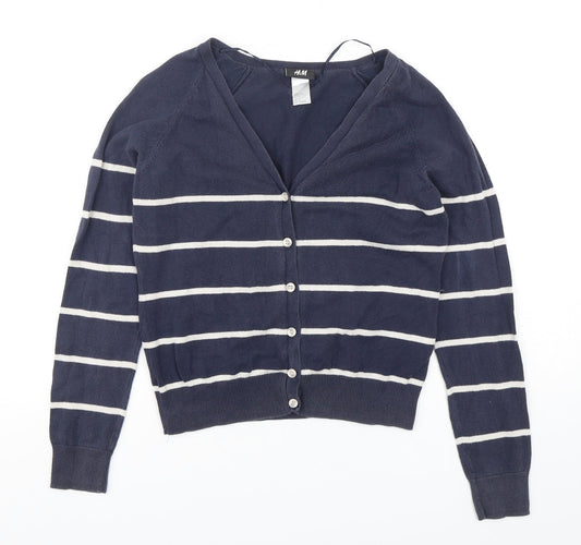 Womens UK Size S H&M Blue Cardigan Jumper