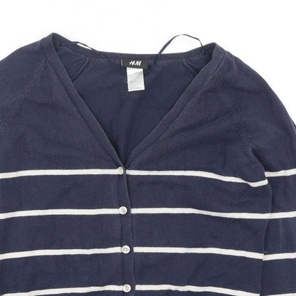 Womens UK Size S H&M Blue Cardigan Jumper